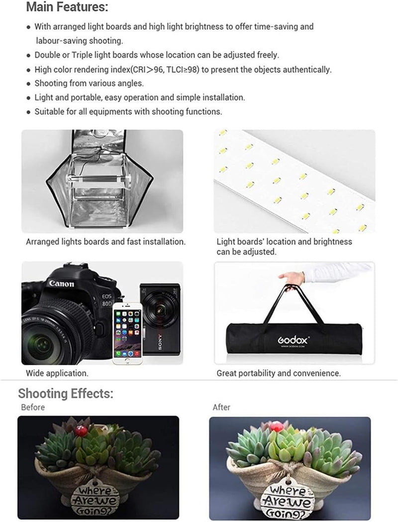 GODOX LST80 LED Mini Portable Photography Studio Box