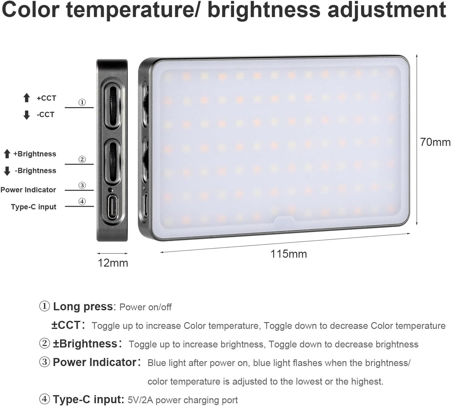 Fomito LM-98S Portable LED Light-F0064