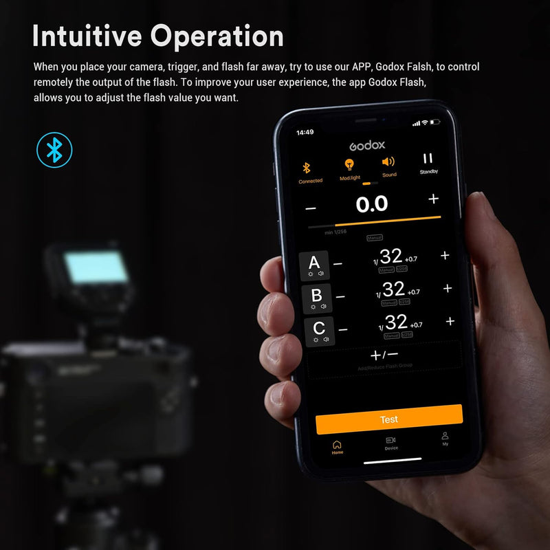 Godox XProII-C TTL Wireless Flash Trigger Compatible for Canon Cameras, 2.4G Wireless Flash Transmitter HSS 1/8000S,Bluetooth Connection, TCM Transform Function, New Hotshoe Locking, Large LCD Display