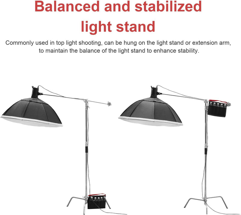 Multi-Pocket Carry Weight Bag Heavy-duty Sandbag for Photography Light Stand, Tripod, Light Source, Microphone