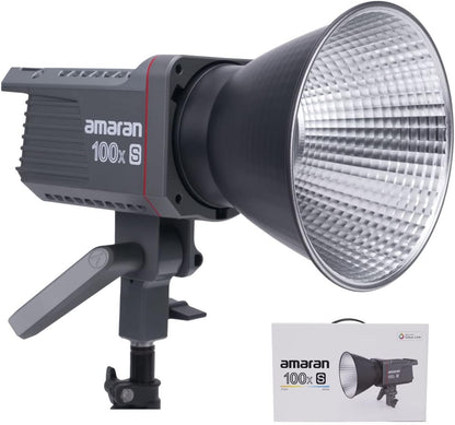 Aputure amaran 100x S Bi-Color LED Video Light, 100W Output, Bluetooth App Control, 9 Built-in Lighting Effects, DC/AC Power Supply, Ultra Silent Fan
