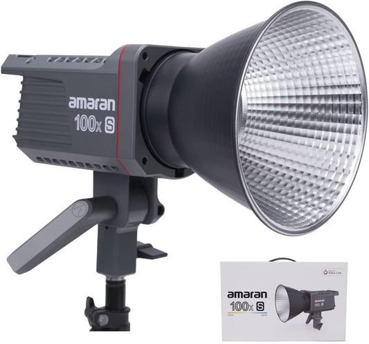 Aputure amaran 100x S Bi-Color LED Video Light, 100W Output, Bluetooth App Control, 9 Built-in Lighting Effects, DC/AC Power Supply, Ultra Silent Fan