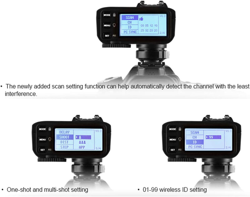 Godox X2T-O TTL Wireless Flash Trigger for Olympus Panasonic, Support 1/8000s HSS Function, 5 Dedicated Group Button and 3 Function Button for Quick Setting