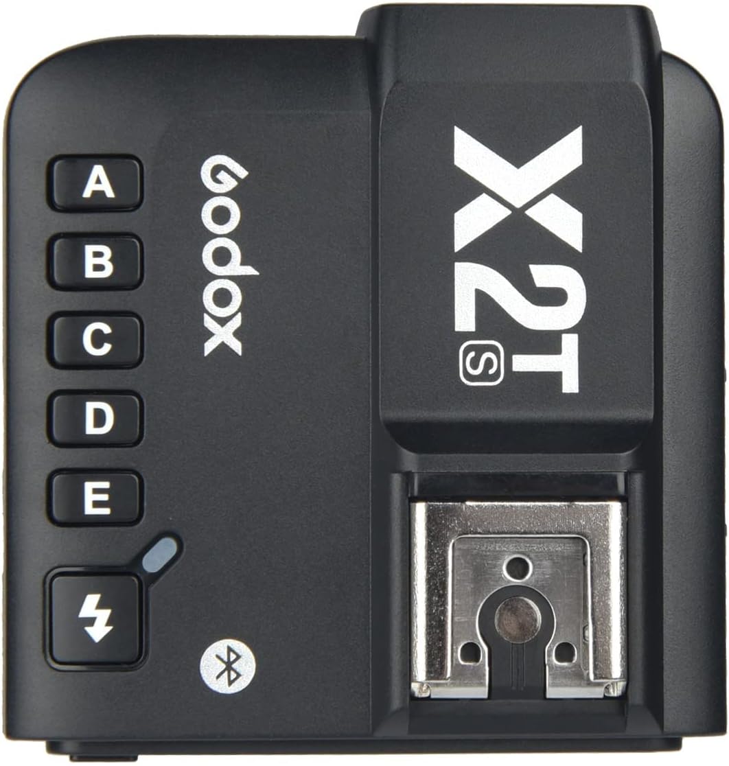 Godox X2T-S TTL Wireless Flash Trigger for Sony, 1/8000s HSS, Bluetooth Connection Supports iOS/Android App Controller, TCM Function, 5 Separate Group Buttons, New Hotshoe Locking, New AF Assist Light