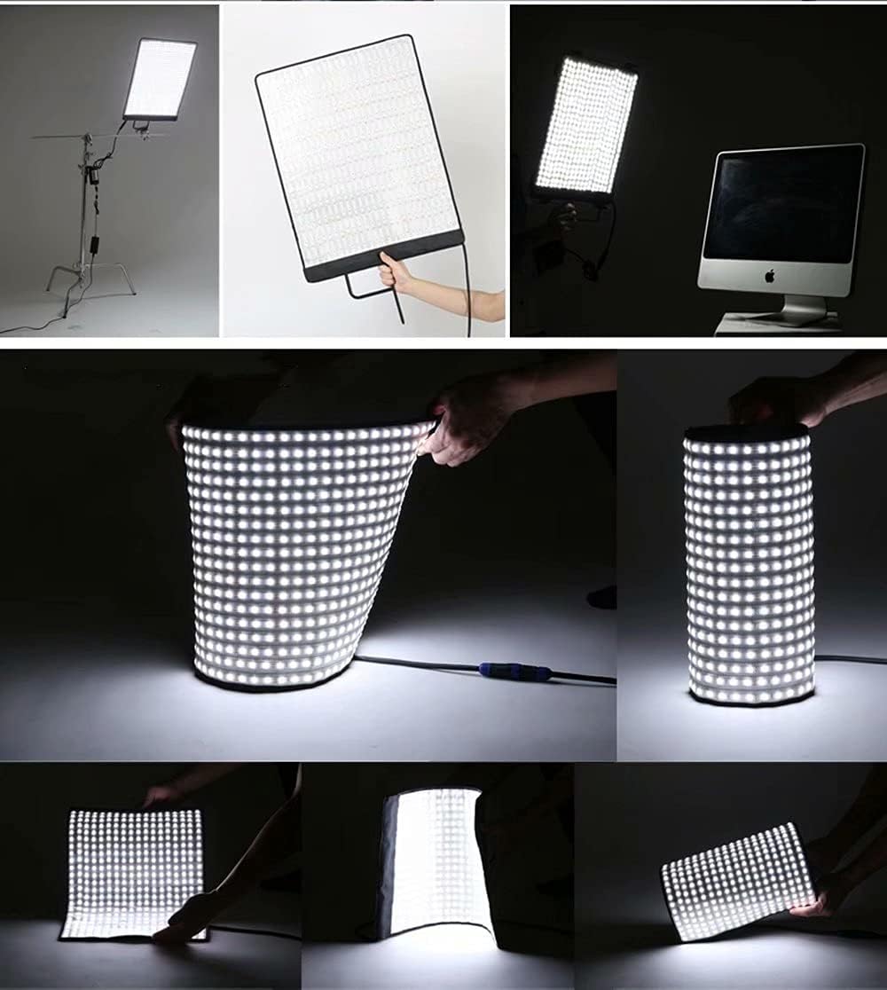 Falcon Eyes RX-12T Kit 280 Lights Lightweight Roll-Flex LED Light Waterproof Lamp with Softbox Diffuser (RX-12T with Diffuser)