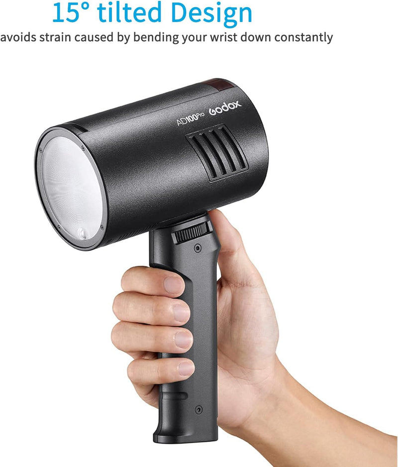 Godox FG-100 Flash Grip, Portable Bracket Handle Speedlite Holder Stabilizers with 1/4" Screw, Compatible with Godox AD100pro, AD200pro, AD300pro and Other Flash/LED Light