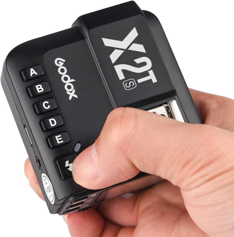 Godox X2T-S TTL Wireless Flash Trigger for Sony, 1/8000s HSS, Bluetooth Connection Supports iOS/Android App Controller, TCM Function, 5 Separate Group Buttons, New Hotshoe Locking, New AF Assist Light