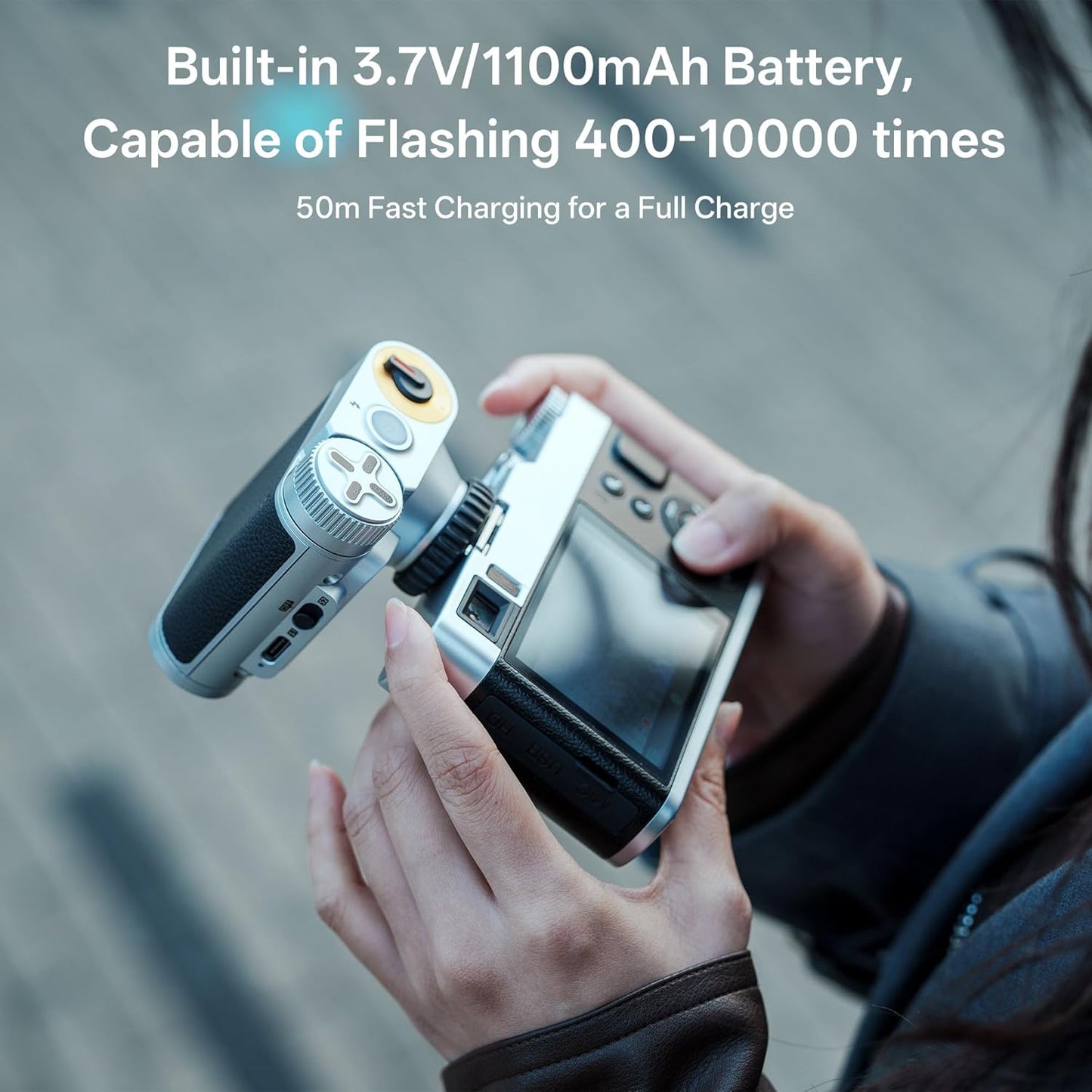 VILTROX Retro Flash for Camera, 1100mAh Mini Camera Flash GN12 with 7 Levels, 23W/s Full Power Small Camera Flash, 0.25-3.5s Recycle, S1/S2 Optical Control for Sony Fujifilm Canon Nikon Olympus (Z1)