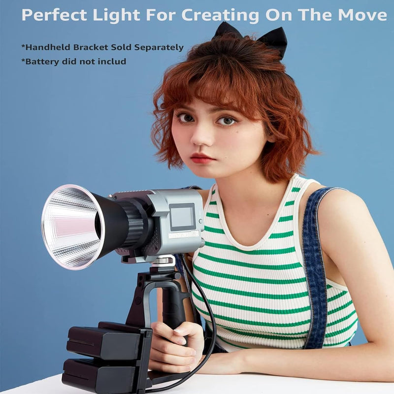 Aputure Amaran COB 60X S LED Video Light Bowens Mount,33,300 lux @1m Bi-Color 2700-6500k Photography Studio Lighting,AC/DC Power Support with App Control for Studio Live Streaming Video Shooting