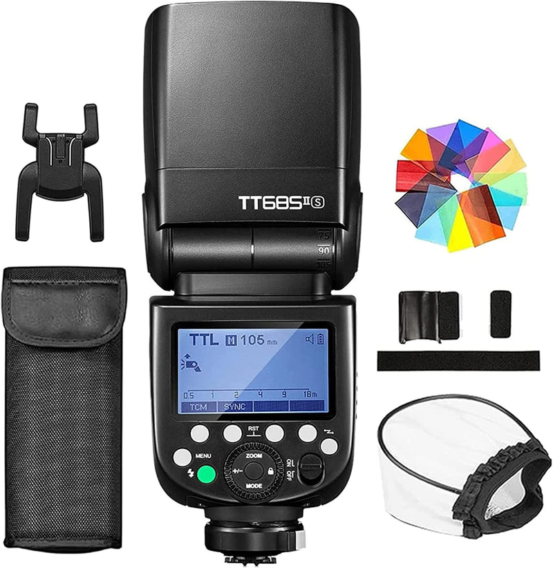 Godox Camera Flash Speedlite TT685II-N for Nikon, i-TTL 2.4G Wireless GN60 HSS, Flash Compatible with Nikon Camera D800 D700 D7100 D7000 D5200 D5000.etc