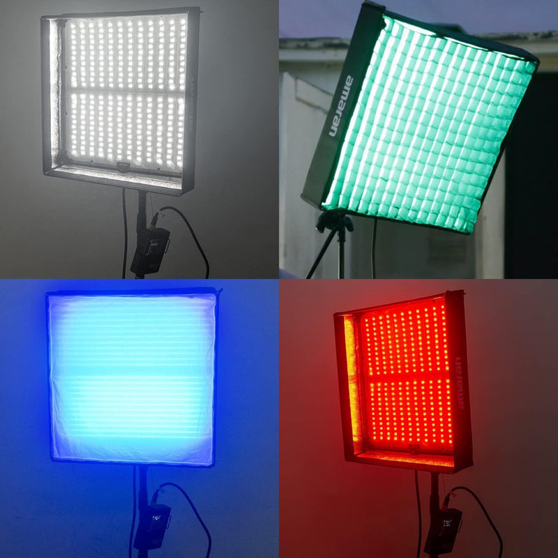 Aputure Amaran F22C RGBWW Flexible Led Video Light 2500K~7500K,200W Output LED Panel Light,15 Lighting FX with Honeycomb Grid Soft Box,Support App Control for Photo Studio Photography Lighting