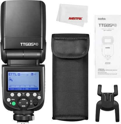 Godox TT685II-S TTL Speedlite High-Speed Sync,2.4G Wireless X System Compatible for Sony Flash A58 A7RII A7II A99 A9 A7R A6300 (TT685II-S)
