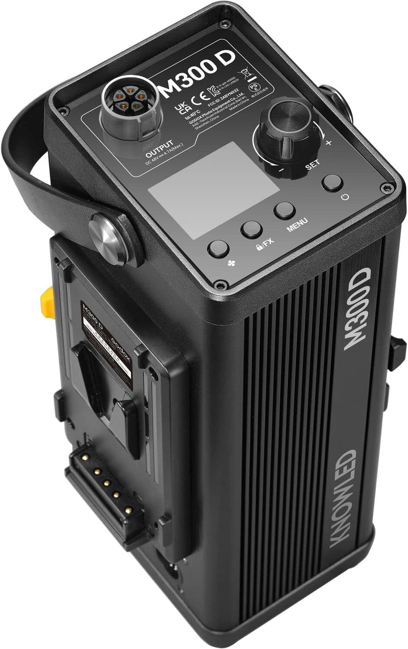 Godox Knowled M300D 330W 5600K Daylight LED Light, with FX effects, remote control and portable case for video production, photography lighting, studio shooting, indie filmmaking YouTube livestreaming