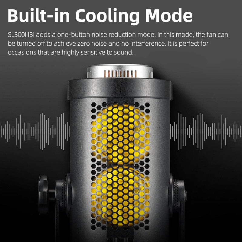 Godox SL300IIIBi 330W LED Continuous Output Lighting, 2800K-6500K Dual Color Temperature, 0%-100% Brightness Adjustment, App Control, Bowens Mount, Suitable for Studio, Still Life, Video Shooting