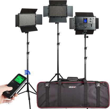 3 Pack VILTROX Bi-Color 45W/4700LM Dimmable Studio Video Light kit with 75 inch Light Stand for Portrait Wedding News Interview Photography