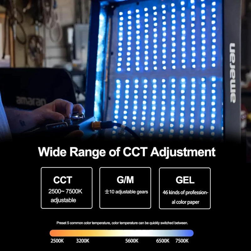 Aputure Amaran F22C RGBWW Flexible Led Video Light 2500K~7500K,200W Output LED Panel Light,15 Lighting FX with Honeycomb Grid Soft Box,Support App Control for Photo Studio Photography Lighting