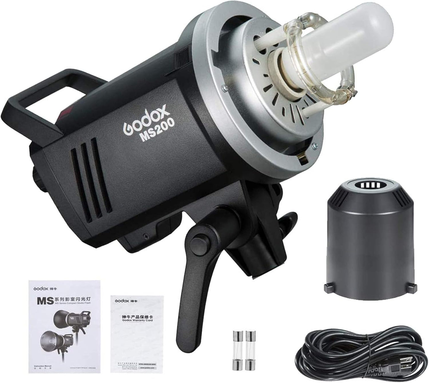 Godox MS200 200WS 2.4G Wireless X System Studio Flash,5600±200k Color Temperature,0.1-1.8S Recycle Time,Using Godox X1 Trigger & XT16 Transmitter or xpro and x2 Trigger to remotely Control