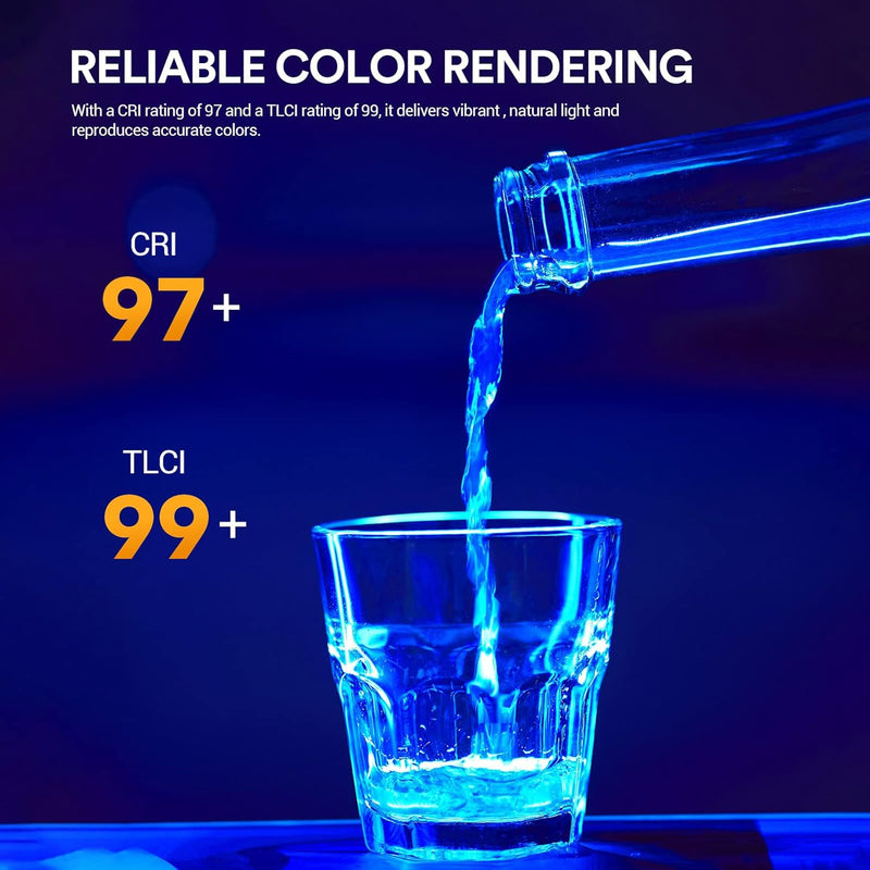 TL30 RGB Tube Light, CRI 97+ TLCI 99+ Handheld Full Color LED Video Light Wand, 2700K-6500K Dimmable LED Light Stick, 37 FX Light Effects, 2900mAh Battery, Bluetooth APP Control