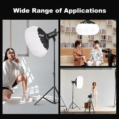 Godox CS-65T Lantern Softbox 26in / 65cm Quick Release 360° Light Diffuser Bowens Mount Lantern Softbox for Godox SL60 SK400 SL150 DP400 DP800 SL300 (26”)
