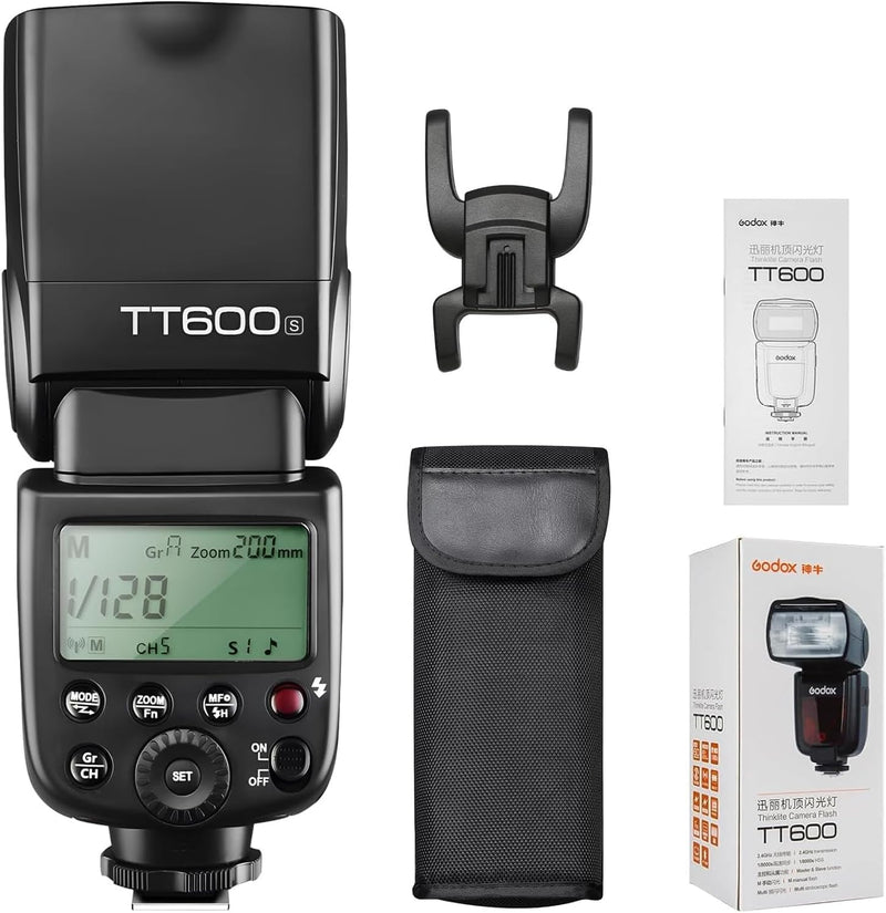 GODOX TT600S 2.4G Wireless Camera Flash Speedlite with Diffuser, Master Slave Off GN60 Manual Flash, Support HSS When paired Off Camera with Godox X Trigger System for Sony Cameras (TT600S for Sony)