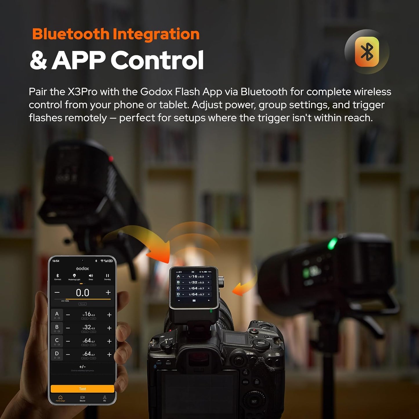 Godox X3 Pro N X3 PRO-N TTL Wireless Flash Trigger for Nikon Camera, 2.4GHz LCD Touchscreen Flash Transmitter, Built-in Lithium Battery, Bluetooth Integration & APP Control, X3 N Updated Version