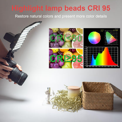 Fomito-RX-8TS/8TDS Falconeyes Foldable Flexible LED Light Panel Kit 5600K CRI95 On-Camera Lamp Daylight Splash-Proof for Video Studio Photography Lighting-F0072/F0073