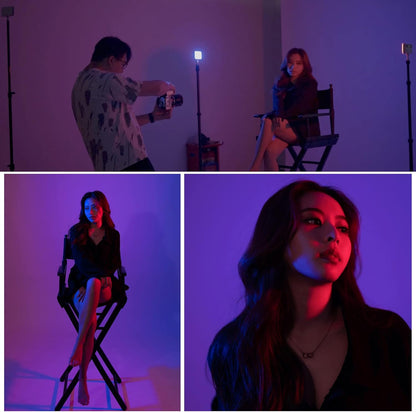 Portable RGB LED Photography Light Panel, APP Remote 5W Full Color Streaming Light for Streamers Video Photography YouTube Tiktok Vlog