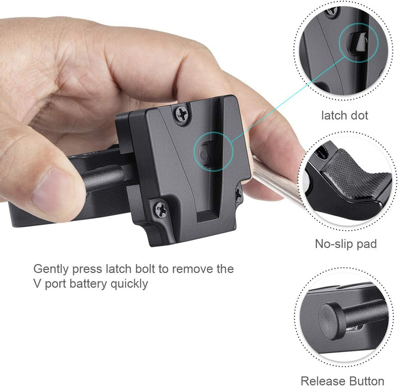 Fomito V-Mount V-Lock Battery Clamp Quick Release Plate for Sony BP Battery VK-04
