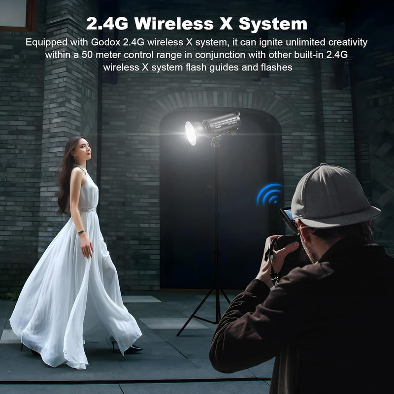 Godox DP1000III-V DP1000IIIV Studio Flash, 1000ws Daylight Outdoor Strobe Monolight, 2.4G Wireless X System, 30W Modeling Lamp, Bowens Mount for Wedding Product Portrait Photography
