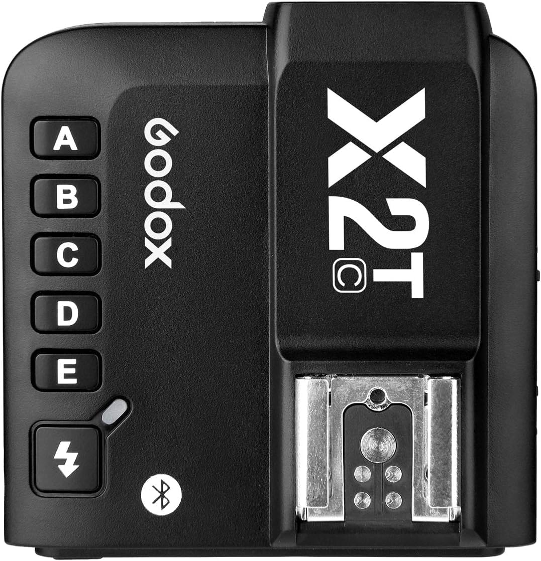 Godox X2T-C TTL Wireless Flash Trigger for Canon, Bluetooth Connection, 1/8000s HSS,5 Separate Group Buttons, Relocated Control-Wheel, New Hotshoe Locking, New AF Assist Light