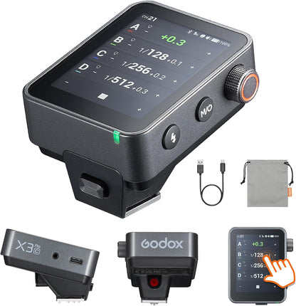 Godox X3 Pro N X3 PRO-N TTL Wireless Flash Trigger for Nikon Camera, 2.4GHz LCD Touchscreen Flash Transmitter, Built-in Lithium Battery, Bluetooth Integration & APP Control, X3 N Updated Version