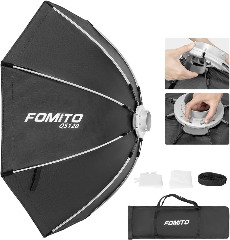 FOMITO 24"x35"/60x90cm Rectangular Softbox, Quick Release Bowens Mount Softbox with Honeycomb Grid, Light Diffusers, Bag for Godox SL-60W SL60IID SL150R SL300R Aputure 120d etc