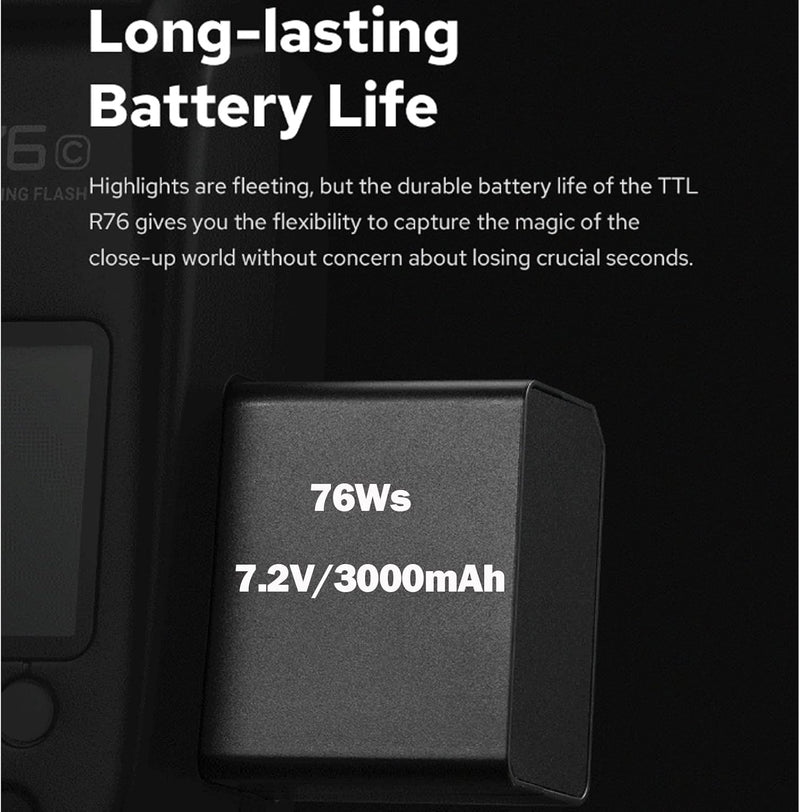 Godox MF-R76N TTL Macro Ring Flash 76Ws HSS 2.4G Wireless GN14 CCT 5900K 550 Full-Power Flashes, 0.1-1s Recycle Time Dual-Flash Tubes Speedlight for Nikon Cameras for Animal, Plant Photography, etc