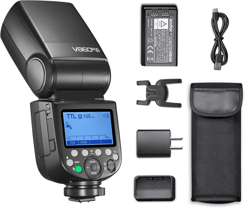 Godox V860III-O Flash for Olympus Camera Flash Speedlite 7.2V/2600mAh Lithium Battery, GN60 2.4G Wireless HSS 1/8000 1.5s Recycle Time 10 Levels LED Modeling Light for Olympus/Panasonic Cameras
