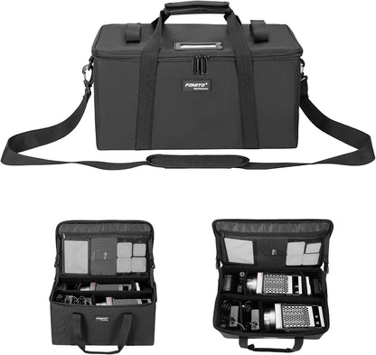 FOMITO-AB-27B Foldable Camera Storage Bag 44x30x22cm Shockproof Case for DSLR, Gimbal, Drone Heavy-Duty Handle-F0190