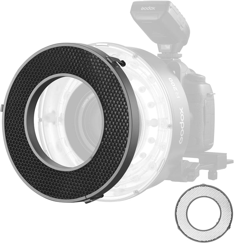 Godox R200-HC20 20° Honeycomb Grid for Godox R200 Ring Flash Head, Photography Lighting Accessory for Creative Shooting, Art, Advertising, Product Shooting