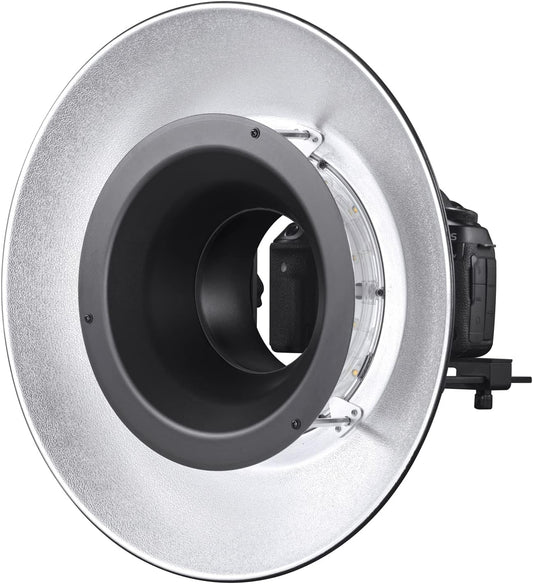 GODOX Reflector with Silver Interior Beauty Dish RFT-25S for Godox R200 Ring Flash Head