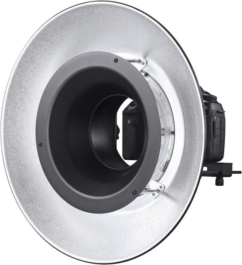 GODOX Reflector with Silver Interior Beauty Dish RFT-25S for Godox R200 Ring Flash Head