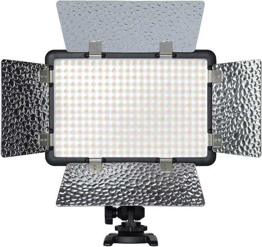 GODOX LF308Bi Bi-Color Temperature LED Flash Light Photography Fill-in Lamp Video Light 3300K-5600K 18W Smartphone APP/ 2.4G Wireless Control with Remote Controller Power Adapter