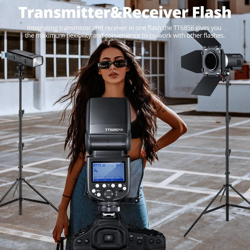 Godox TT685II-S TTL Speedlite High-Speed Sync,2.4G Wireless X System Compatible for Sony Flash A58 A7RII A7II A99 A9 A7R A6300 (TT685II-S)