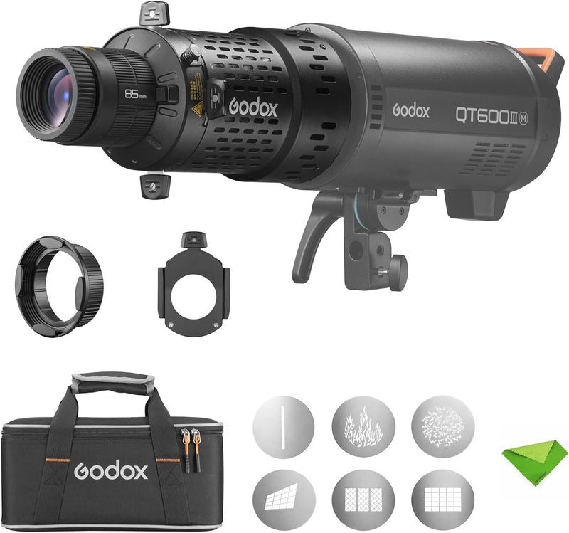 Godox BFP Flash Projection Attachment for Bowens Mount Flash Speedlight, 360° Rotatable, EF Lens Mount, Speedlight Attachment for Godox AD600 Pro, AD1200 Pro, SK400, SK400II, MS300, MS300V, QT Series