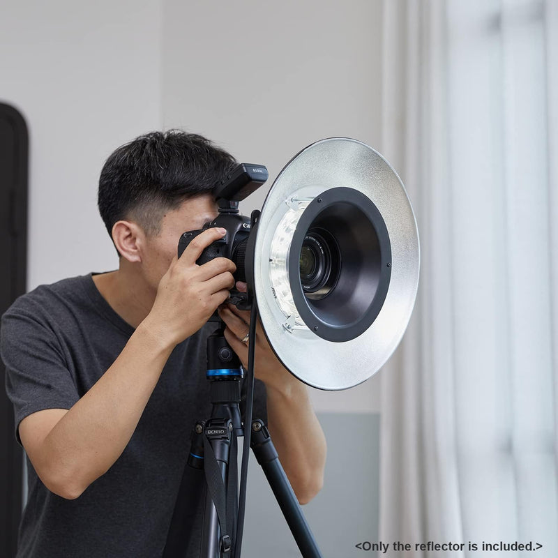 GODOX Reflector with Silver Interior Beauty Dish RFT-25S for Godox R200 Ring Flash Head