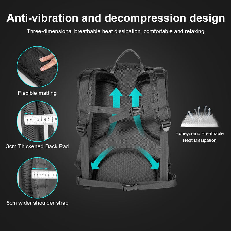 FOMITO Camera Harness Vest with V-mount Plate Power Supply System for BP Battery Wireless Video Transmission Photography