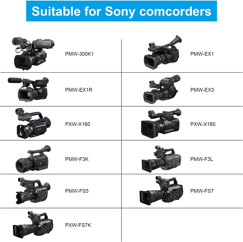 FOMITO NP-F Dummy Battery to V-Lock V-Mount Plate Replacement BP-U90 U96 BP-U60 U30 for Sony PMW-100 PMW-150 PMW-160 PMW-200 PMW-300 PMW-EX1 EX160 EX260 EX280 PMW-F3 PXW-FS5 PXW-FS7 PXW-FX6 PXW-FX9