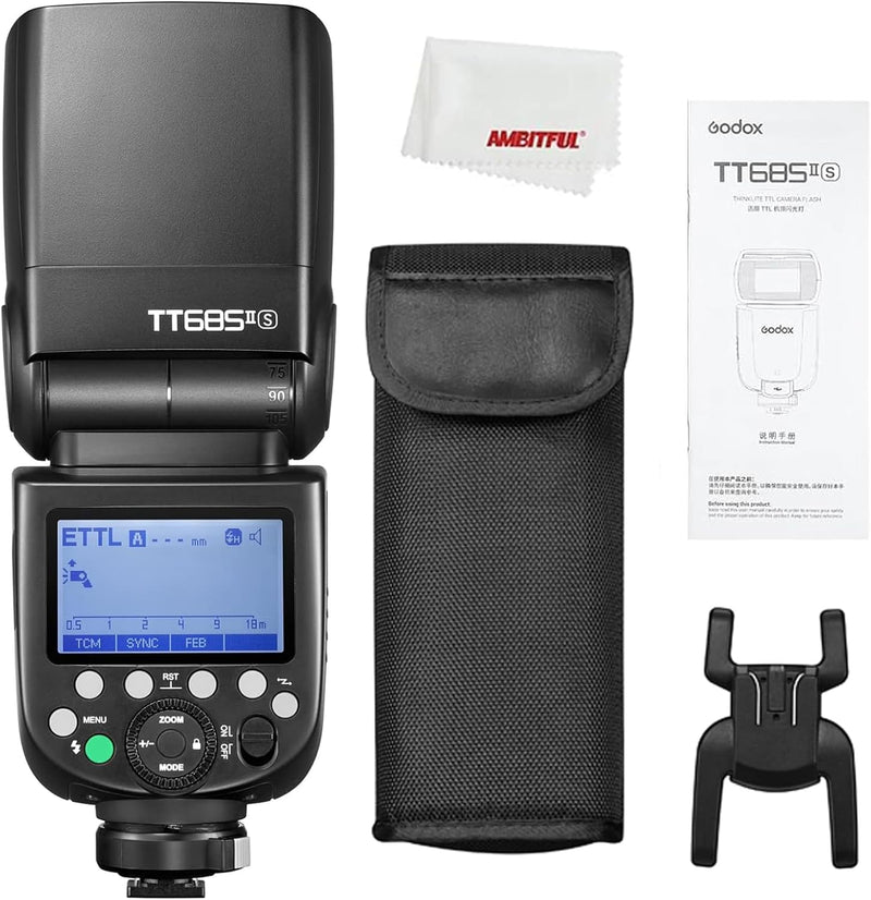 Godox TT685II-S TTL Speedlite High-Speed Sync,2.4G Wireless X System Compatible for Sony Flash A58 A7RII A7II A99 A9 A7R A6300 (TT685II-S)