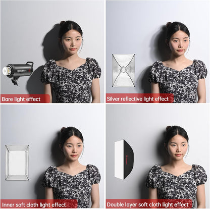 JINBEI 70×100cm/27×39inch Portable Rectangular Softbox,Studio Monolight Light Softbox with Bowens Mount,for Studio Strobe Flash Portrait Product Photography