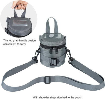 FOMITO-JTB-1b Camera Lens Case Pouch Bag for Canon EF-S 18-55mm/EF 50mm f1.8/RF-S 18-150mm, Nikon AF-S 18-55mm/AF-P 18-55mm,Fujifilm XC 16-50mm & More Lens Below 3.94" x 4.33"(D x L) - Black S size-F0178