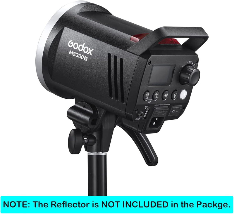Godox MS300V 300W Studio Flash 5800±200K 0.1~1.8S Recycle Time with LED Modeling Lamp LED Light Strobe Flash Monolight for Studio, Portrait, Commerce Photography, etc (MS300 Upgraded Version)
