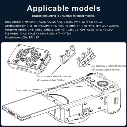 FOMITO-FS-06 Camera Video Dual Cooling Fans Built-in Battery-F0195