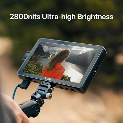 VILTROX DC-A1 2800nit Video Field Monitor, 7 Inch Touchscreen 60Hz 4K Camera External Monitor with Cooling Fans, 1920x1080 DSLR Monitor 4K HDMI in/Out, 170° Wide Angle